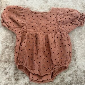 Quincy Mae Rust Heart Print One Piece